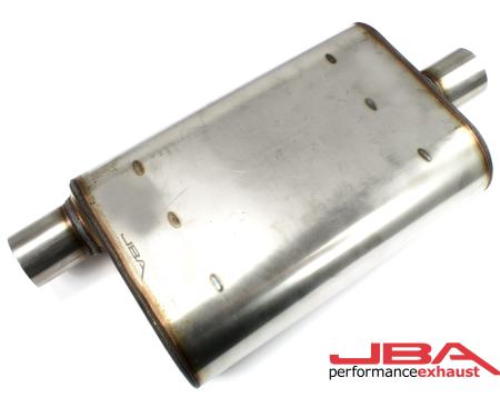 JBA Performance Exhaust Chambered 2.5" Muffler 304 SS Offset/Center 40-251301