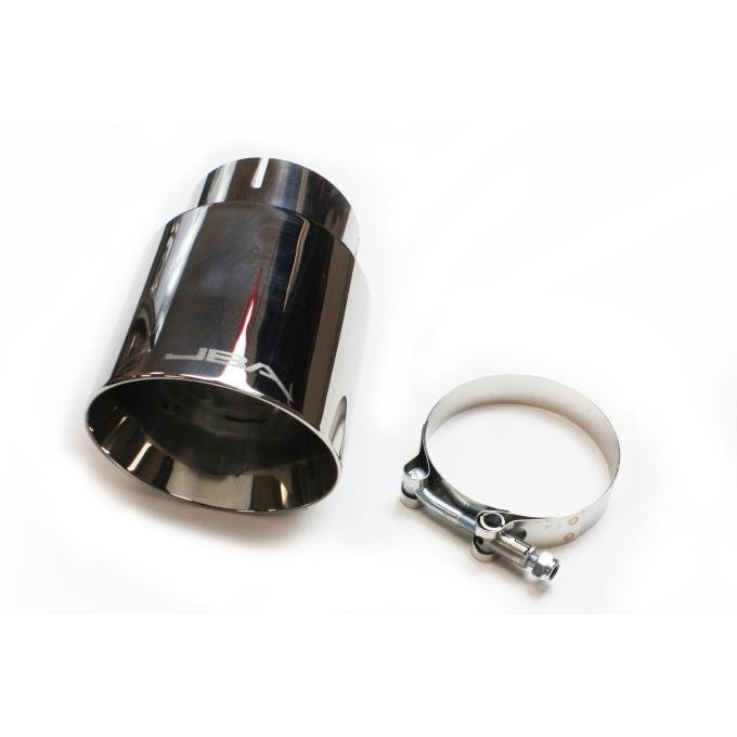JBA Performance Exhaust 3" x 4" x 7 5/8" Double Wall Polished S/S Chrome Tip 12-08276