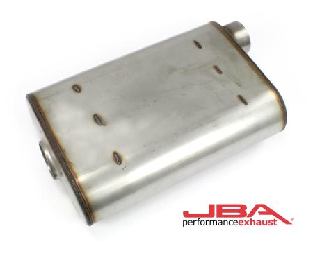 JBA Performance Exhaust Chambered 2.5" Muffler 304 SS Offset/Center 40-251400