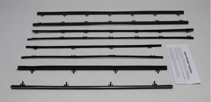 Montco Inc / Repops Window Felts, Inner & Outer (8pcs), 66-67 Chevy II Nova 2DR Sedan (Post) R-N119A