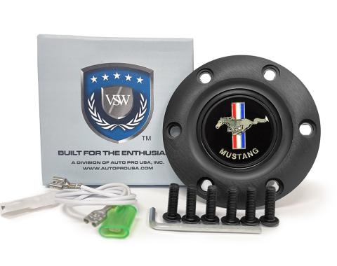 Auto Pro USA VSW 6-Bolt Steering Wheel Horn Button STE1002BLK