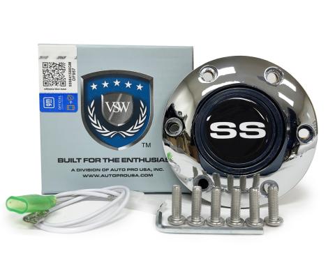 Auto Pro USA VSW 6-Bolt Steering Wheel Horn Button STE1007CHR
