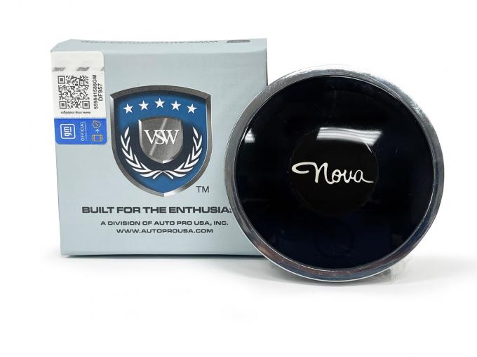 Auto Pro USA 1962-1964 Chevrolet Chevy II VSW Steering Wheel S6 Horn Button, w/Chevy Nova Emblem, Deluxe STE1032DLX