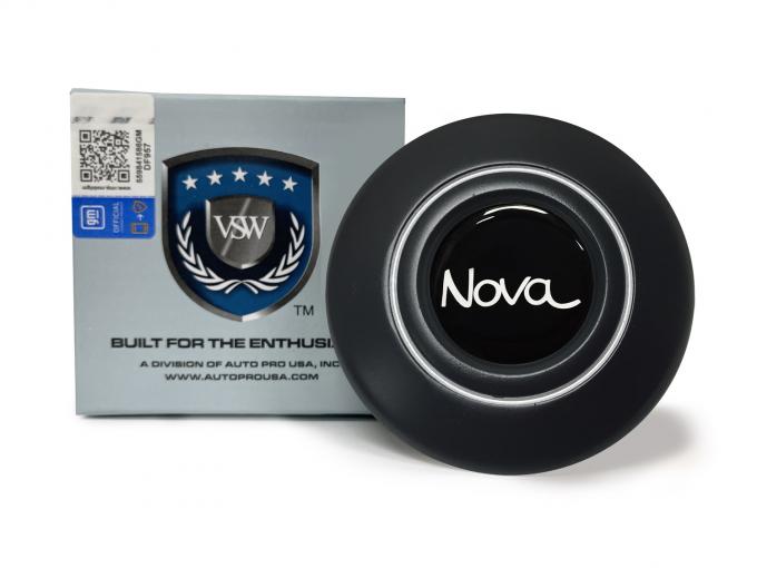 Auto Pro USA 1969-1972 Chevrolet Nova VSW Steering Wheel OE Series Horn Cap, Black Horn Cap, Compatible With OE Style Hub Adapter 3930062 And 3937896 Only STE1034-19B