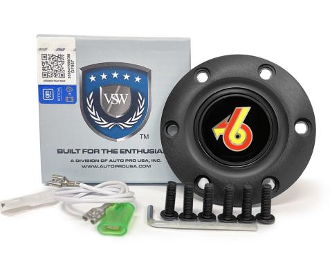 Auto Pro USA VSW 6-Bolt Steering Wheel Horn Button STE1036BLK