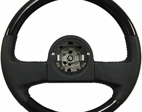 Auto Pro USA 1984-1989 Chevrolet Corvette VSW Steering Wheel OE Series, Black Ash Finish, Black Leather ST1030BW