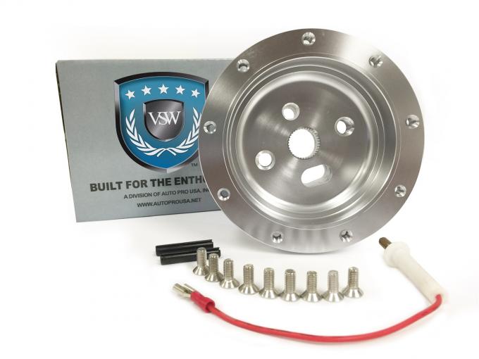 Auto Pro USA VSW Steering Wheel S9 Hub Adapter, 9 Bolt, Silver STH1005SIL