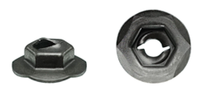 AMK 1965 Chevrolet Chevy II 10 piece Seat Seperator Trim Plate Stamped Nuts, Flat Wa's G-6109
