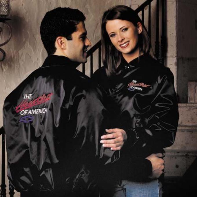 Chevy Heartbeat of America Satin Jacket, Black