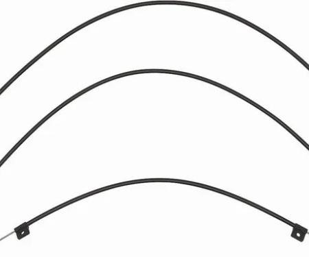 AMD Heater Control Cables, 3-Piece Set for models with A/C, 69-74 Nova; 69 Camaro K-K573