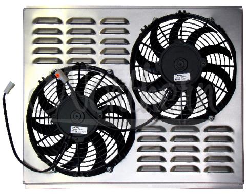 Dual 10" Electric Fan & Shroud - 17 1/4 x 22 1/8 x 2 5/8