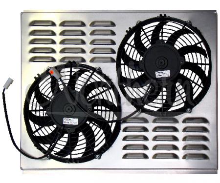 Dual 10" Electric Fan & Shroud - 17 1/4 x 22 1/8 x 2 5/8