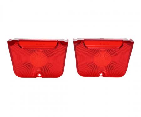 Trim Parts 1962-64 Chevrolet Chevy II/Nova Red Back Up Light Lamp Lens, Pair A3041