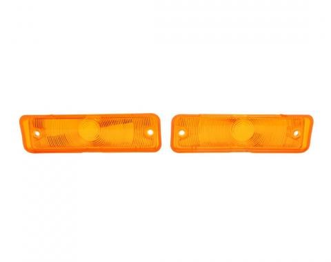 Trim Parts 1966-67 Chevrolet Chevy II/Nova Amber Parking Light Lens, Pair A3046