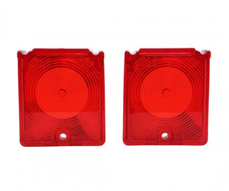 Trim Parts 1966-67 Chevrolet Chevy II/Nova Red Back Up Light Lamp Lens, Pair A3048-RED