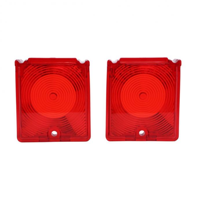 Trim Parts 1966-67 Chevrolet Chevy II/Nova Red Back Up Light Lamp Lens, Pair A3048-RED