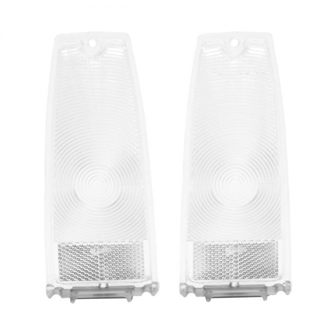 Trim Parts 1966-67 Chevrolet Chevy II/Nova Clear Tail Light Lamp Lens, Pair A3047C