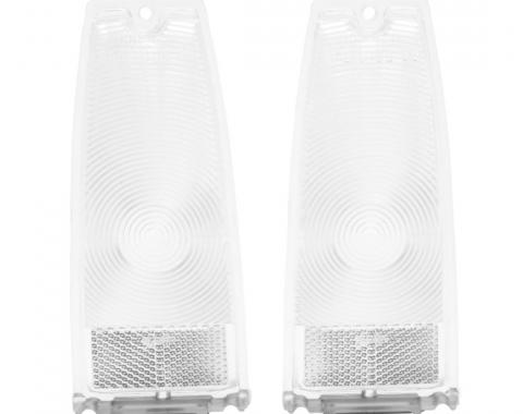 Trim Parts 1966-67 Chevrolet Chevy II/Nova Clear Tail Light Lamp Lens, Pair A3047C