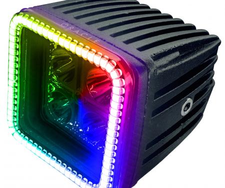 Oracle Lighting Off-Road 3 in. 20W Square LED Spotlight with ColorSHIFT Halo 5777-333