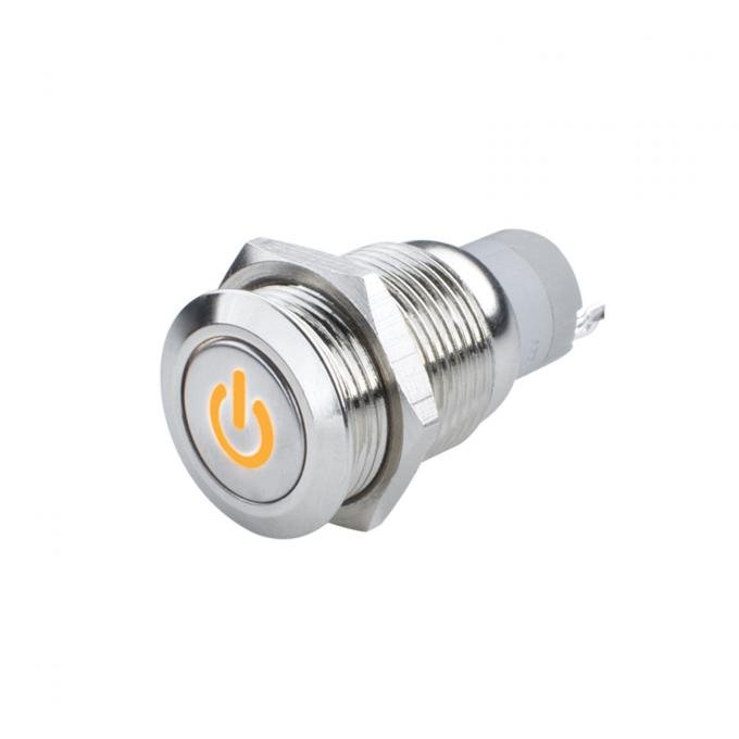 Oracle Lighting Pre-Wired Power Symbol On/Off Flush Mount LED Switch, Amber 2009-005