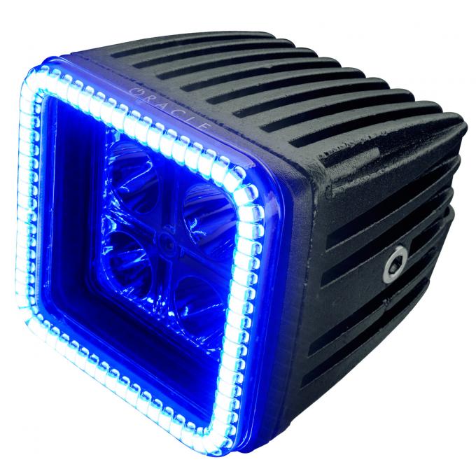 Oracle Lighting Off-Road 3 in. 20W Square LED Spotlight with Blue Halo 5777-002