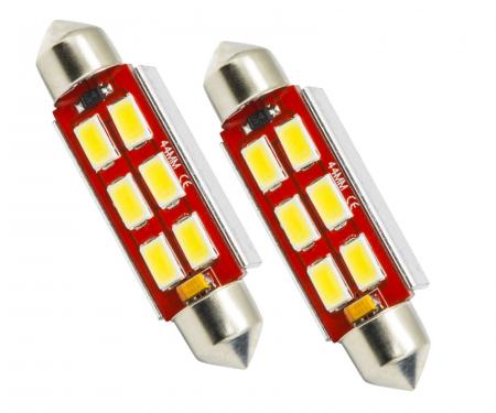 Oracle Lighting 44mm 6 LED 3-Chip Festoon Bulbs, Cool White, Pair 5207-001