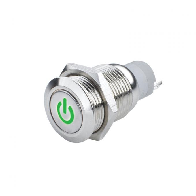 Oracle Lighting Pre-Wired Power Symbol On/Off Flush Mount LED Switch, Green 2009-004