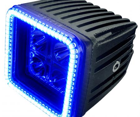 Oracle Lighting Off-Road 3 in. 20W Square LED Spotlight with Blue Halo 5777-002