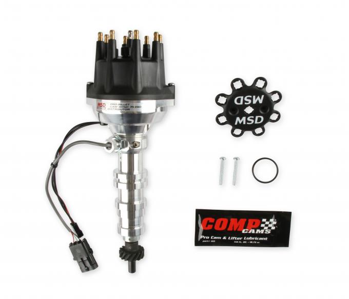 MSD Pro-Billet Cam Sync Distributor, Ford FE, Steel Gear 2363