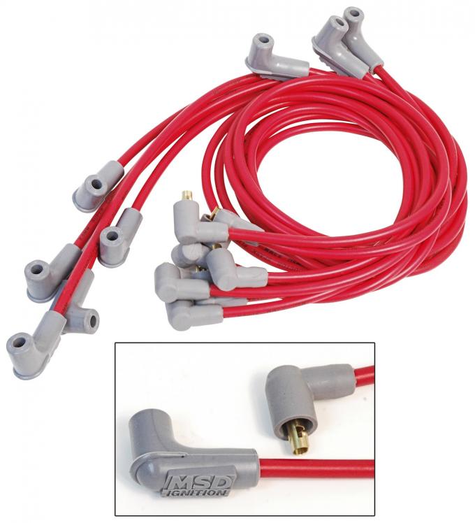 MSD Super Conductor Spark Plug Wire Set,Big Block Chevy, Socket Dist. Cap 31609