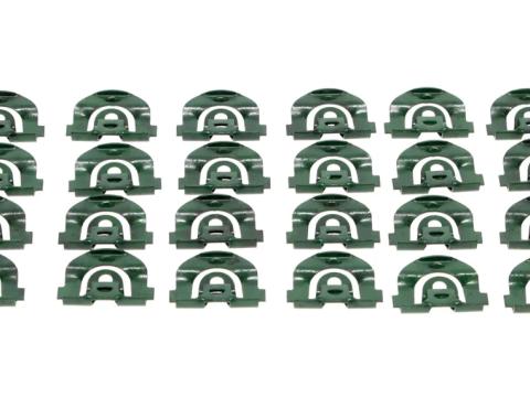 AMD Back Glass Molding Clip Set, 24pcs, 66-67 Chevy II Nova 2 Door Hardtop X671-3066-S