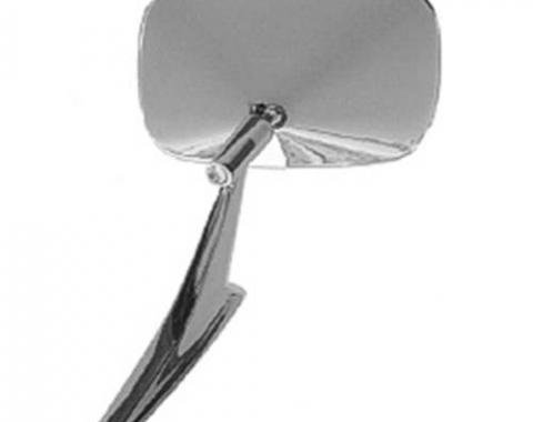 1968-1974 GM Car Left Hand Outside Door Mirror with Rib Design