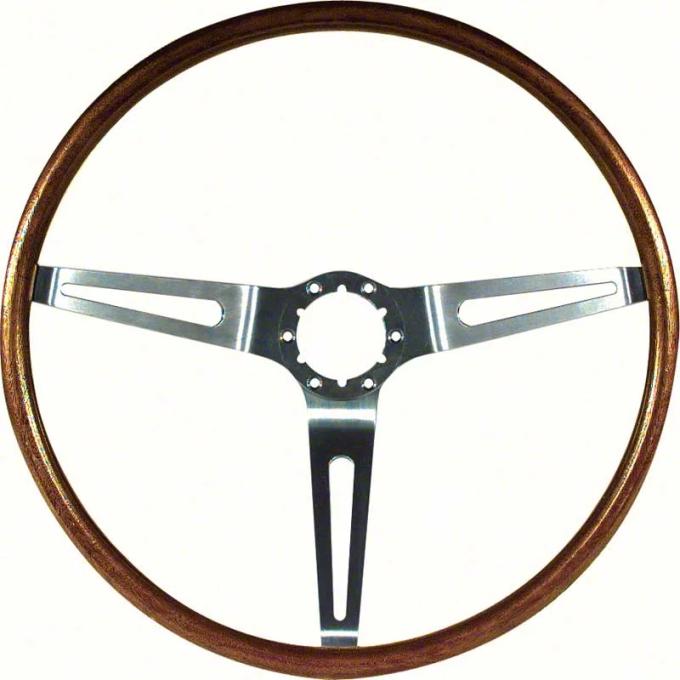 AMD Steering Wheel, Walnut Woodgrain, 67-68 Chevy II; 67-68 Camaro; 67-68 Chevelle El Camino (16" diameter) X459-3567-4