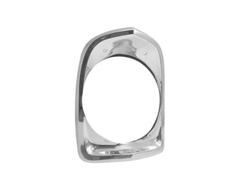 AMD Headlamp Bezel, LH or RH, 66 Chevy II Nova T-3055