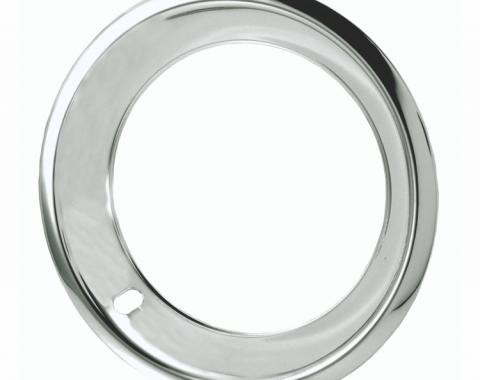 Redline Restomotive® 15" Deep Dish Chrome Plated Stainless Steel Trim Ring, Set of Four
