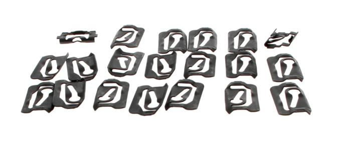AMD Windshield Molding Clip Set, Upper & Sides (32pcs), 68-74 Chevy II Nova; 71-74 Ventura w/ Vinyl Top X385-3068-12S