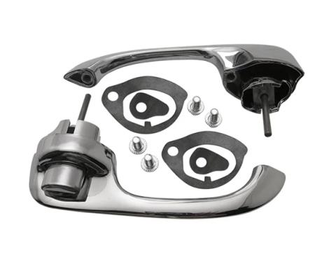 AMD Door Handle Assemblies, Outside, LH/RH Pair, 67-74 Chevy II Nova (2-Door) T-3081