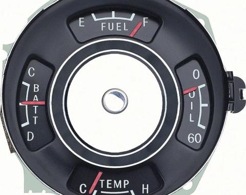 AMD Instrument Gauge Cluster, 4 Gauge, 65 Chevy II Nova (Super Sport) K-2196565