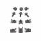 AMK Products Leaf Spring Front Eye Bracket Bolt and Nut Kit, 68-69 Nova 67-69 Camaro Firebird X865-3567-1S