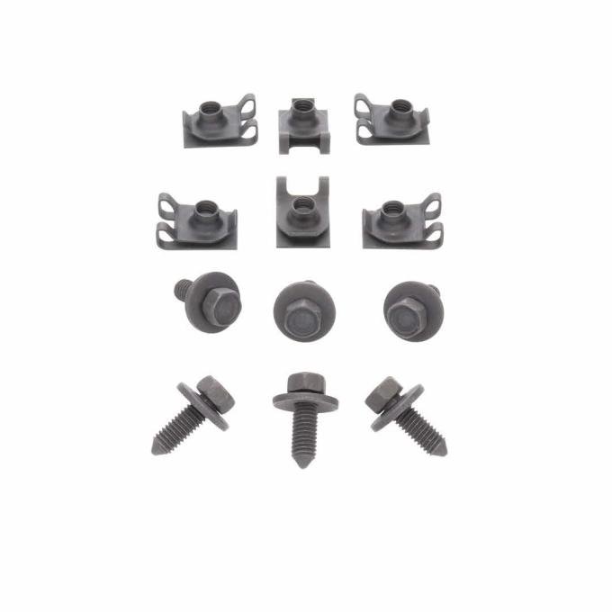 AMK Products Leaf Spring Front Eye Bracket Bolt and Nut Kit, 68-69 Nova 67-69 Camaro Firebird X865-3567-1S