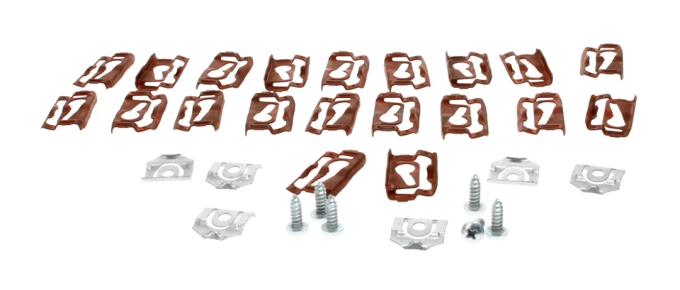 AMD Windshield Molding Clips & Screw Set, Upper & Sides (32pcs), 68-74 Chevy II Nova; 71-74 Ventura w/o Vinyl Top X385-3068-11S