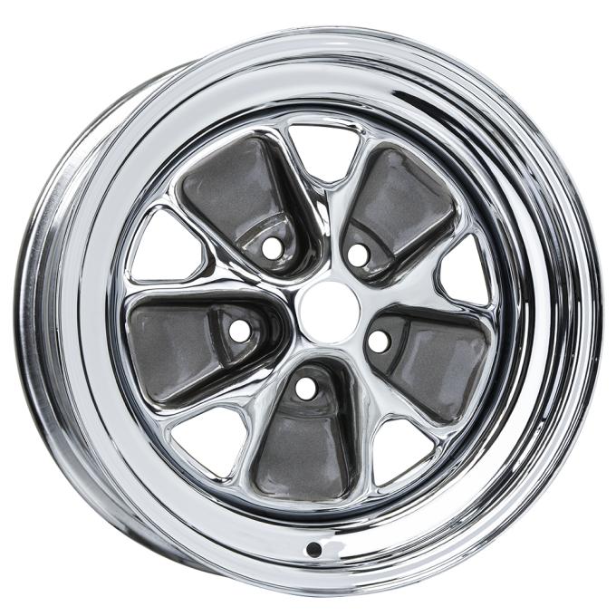 Wheel Vintiques 14X6 Ford Style Steel Charcoal Windows 5x4.5" bolt 4" backspace 55-461204C