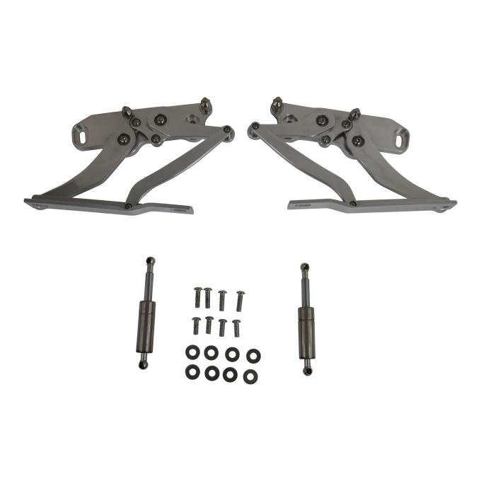 Golden Star 1963-64 Chevy Impala, (NOVA) Hood Hinge Set (Left Hand & Right Hand) Billet Aluminum (POLISHED) HO02-62HPA