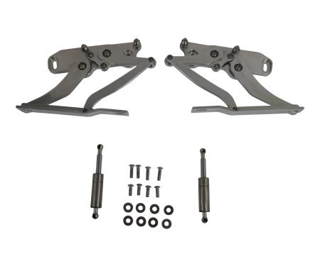 Golden Star 1963-64 Chevy Impala, (NOVA) Hood Hinge Set (Left Hand & Right Hand) Billet Aluminum (POLISHED) HO02-62HPA