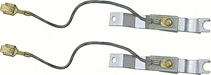 AMD Horn Button Contacts with Wire Leads, Pair, 67 Chevy II; 67 Malibu-SS 396-El Camino Custom X459-3467-2BP
