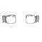 AMD Headlamp Bezels, Chrome-Black, Pair, 68 Chevy II Nova X145-3068-P
