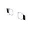 AMD Headlamp Bezels, Chrome-Black, Pair, 68 Chevy II Nova X145-3068-P