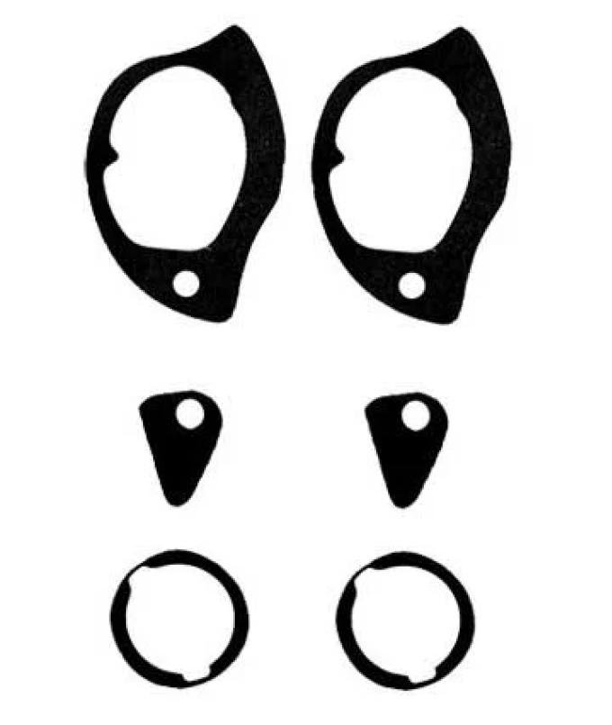 AMD Door Handle & Lock Gasket Set, Does Both Doors, 66-72 Chevy II Nova; 64-72 GM A-Body; 67-69 Camaro Firebird J-3021