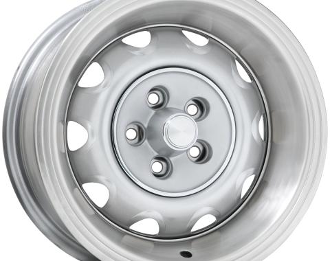 Wheel Vintiques 14x6 Chrysler Rallye Silver 5x4.5" bolt 4" backspace 56-461204