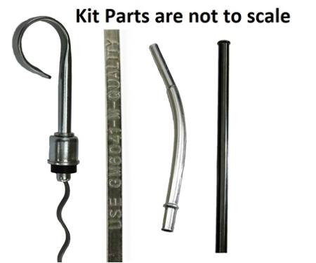 Classic Headquarters Small Block Engine Oil Dipsticks & Tube Kit, 1st Design; 3 Piece Kit R-680